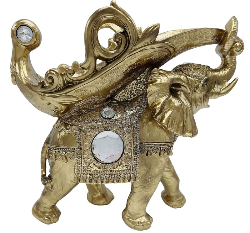ICE Armor Lucky Wealth Thai Elephant Wine Rack Bottle Holder, Wine Rest Figurine Statue, Feng Shui Home Decor on Tabletops and Counters, Wine Lovers Anniversary Housewarming Unique Gifts for Her - Image 4
